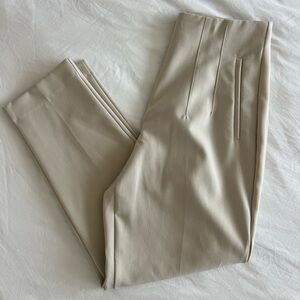 Zara cream crop dress pant size m